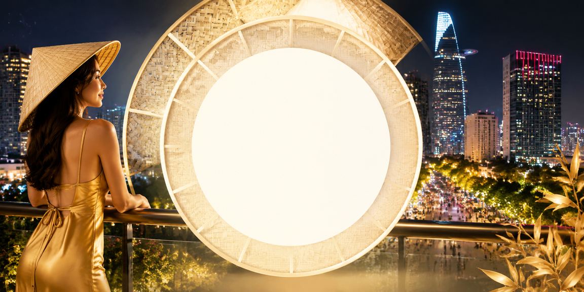Người dùng xo66 tại TP.HCM tham gia quay thưởng may mắn với nón lá truyền thống